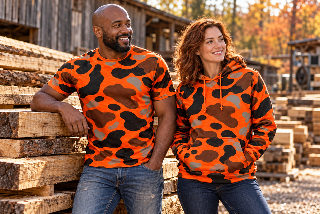 Shirt & Hoodie Combo (Orange Blaze Duck Camo)