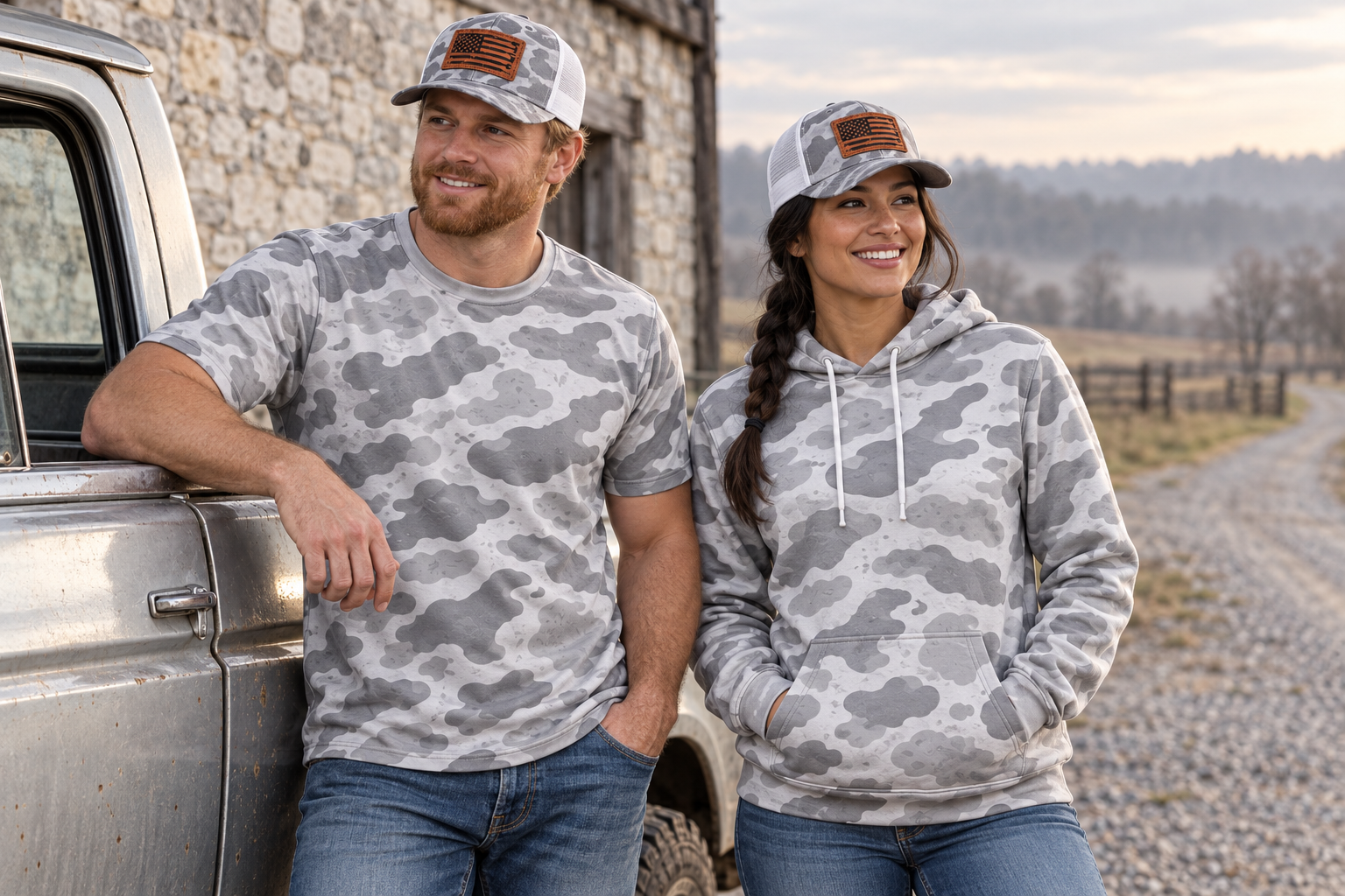 White Blizzard Duck Camo Shirt