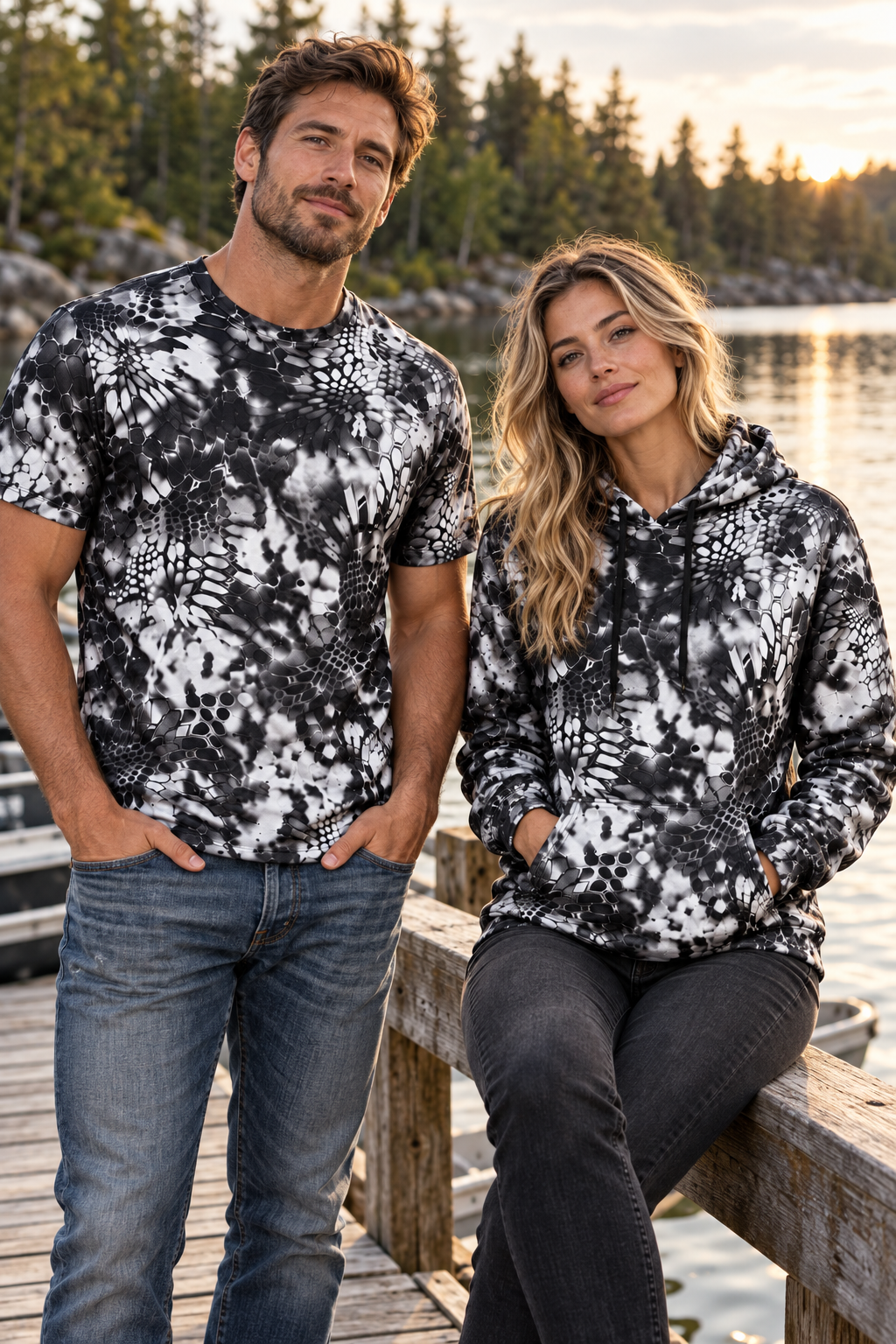 Shirt & Hoodie Combo (Black & White)