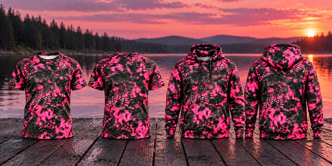 Shirt & Hoodie Combo (Pink & Black Camo)