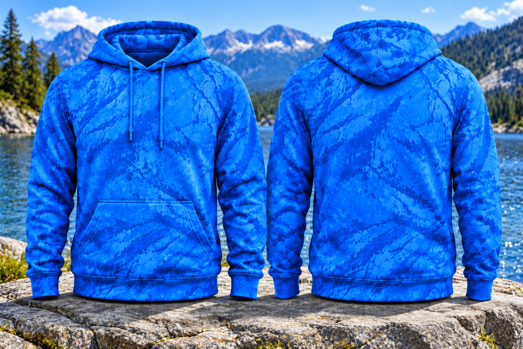 Reel Blue Camo Hoodie