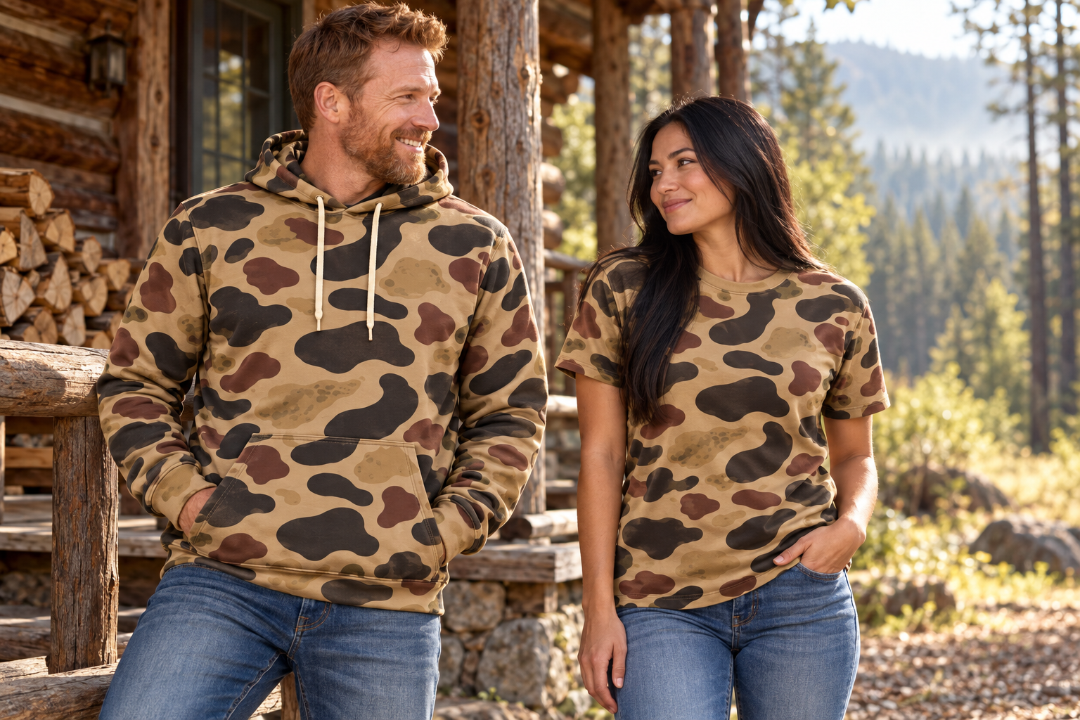 Shirt & Hoodie Combo (Bark Duck Camo)
