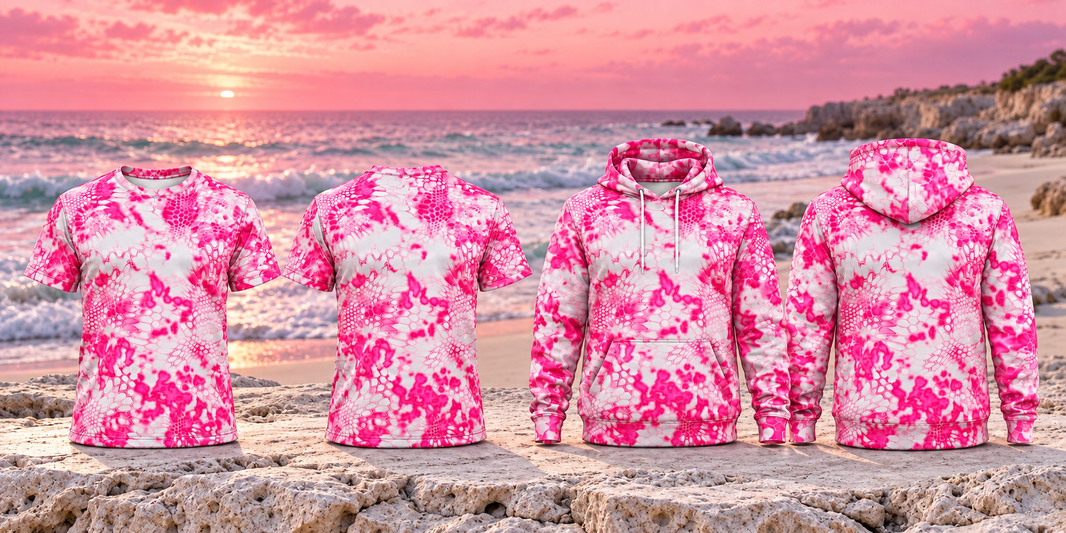 Shirt & Hoodie Combo (Pink & White Camo)