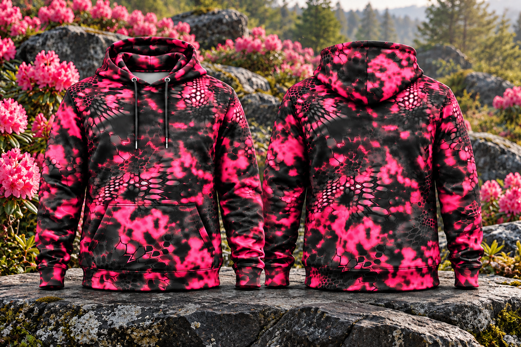 Neon Pink/ Black Hoodie