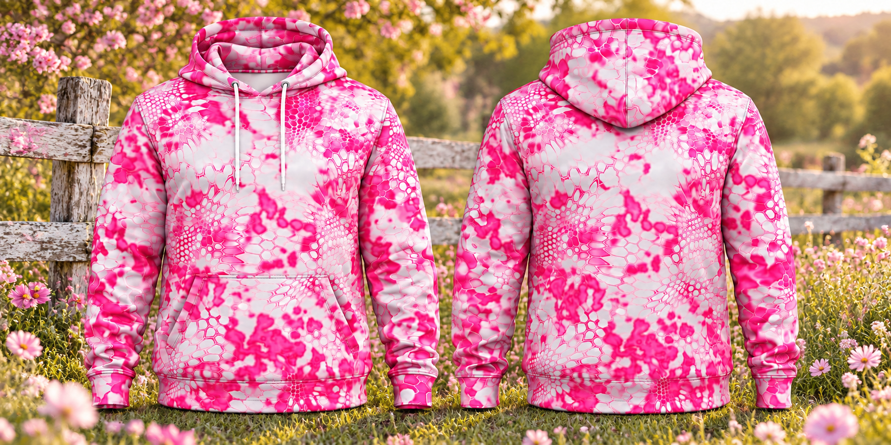 Hat & Hoodie Bundle (Pink & White Camo)