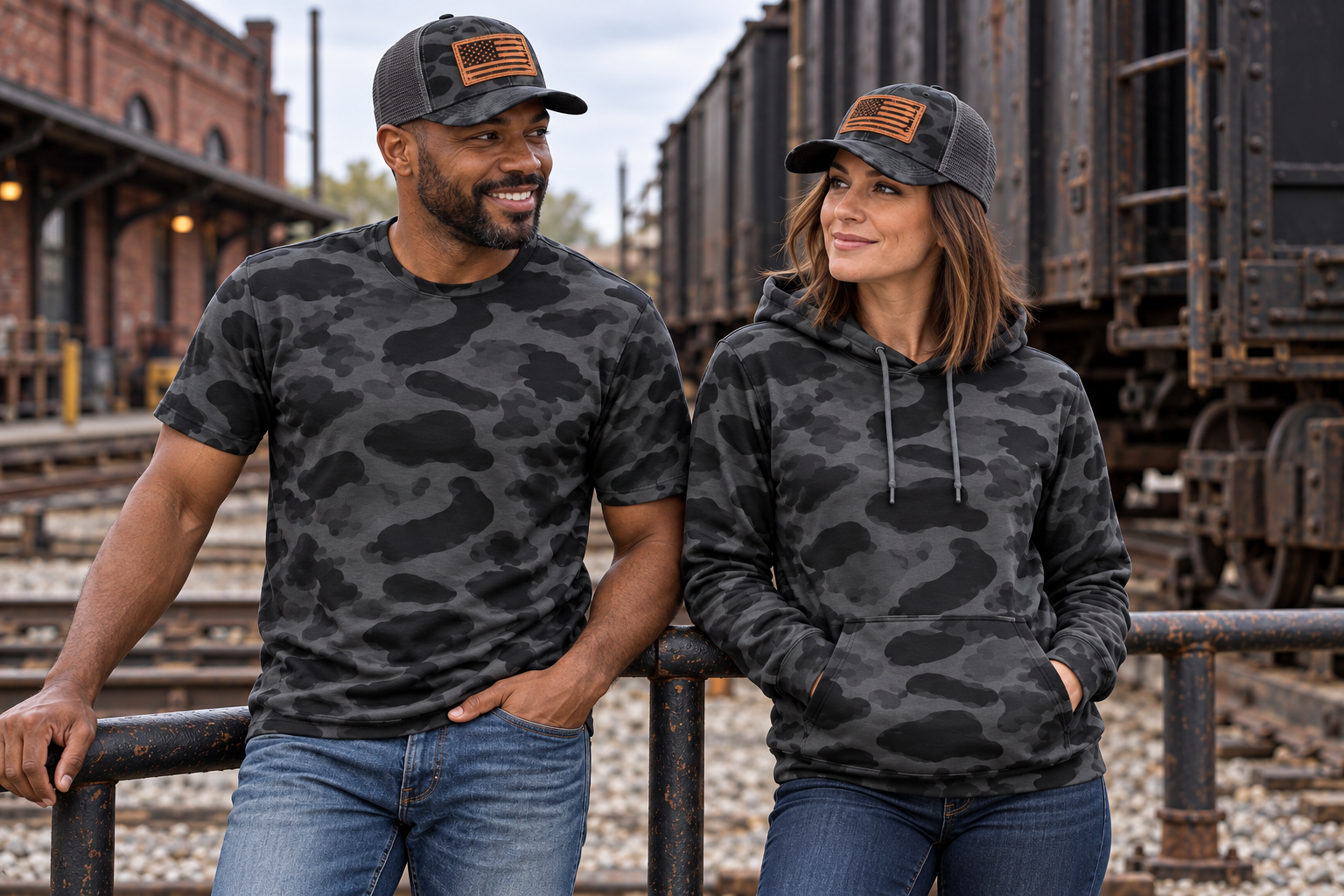 Black Sabal Duck Camo Shirt