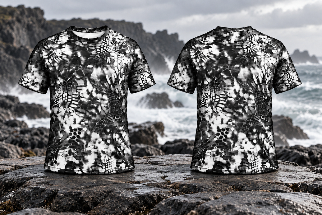 Black/ White Camo Shirt