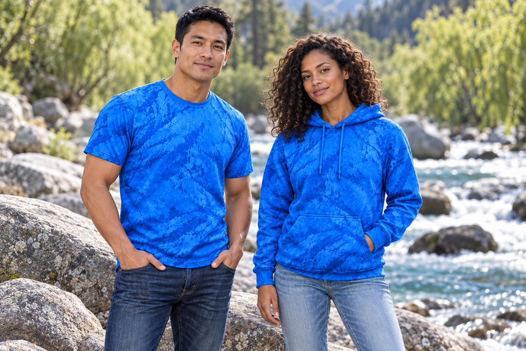 Shirt & Hoodie Combo (Reel Blue Camo)